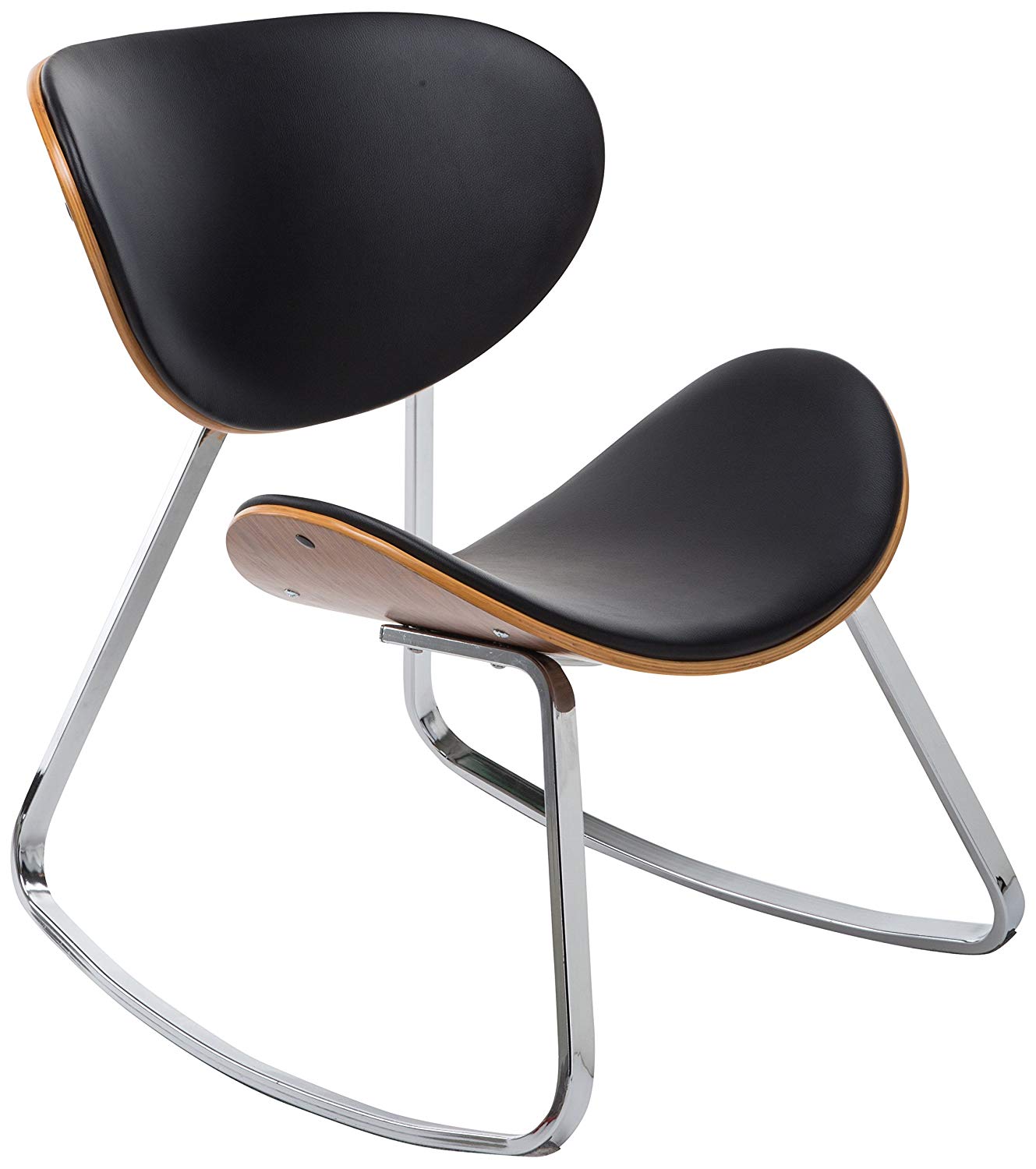 Boraam 98366 Ludwik Rocking Chair, Medium, Black