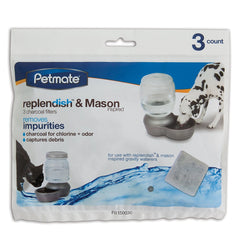 Petmate PTM24989 Replendish Replacement Filters 3 pack with 1 filter strap