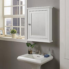 Linon 98521WHT01 Scarsdale Medicine Cabinet