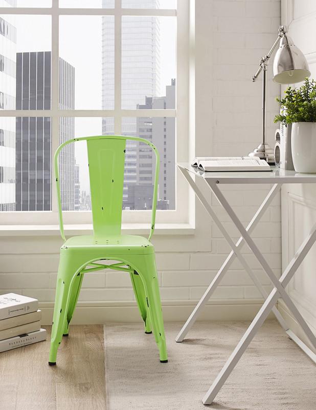 Walker Edison Ch33mcgr Metal Café Chair - Spring Green