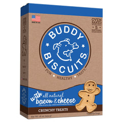 Buddy Biscuits CS-12200 Original Oven Baked Crunchy Treats Bacon and Cheese 16 ounces