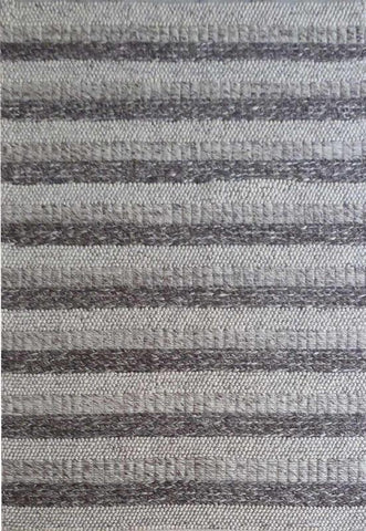 KAS Rugs Cortico 6158 Grey/White Landscape Hand-Woven & Other 100% New Zealand Wool 5' x 7'