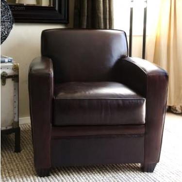 Element Home Furnishing Dex-sc-capp-1 Dexter Top Grain Leather Standard Chair In Cappuccino