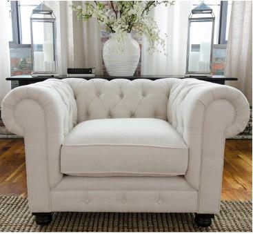 Element Home Furnishing Est-sc-seas-7 Estate Fabric Standard Chair In Seashell