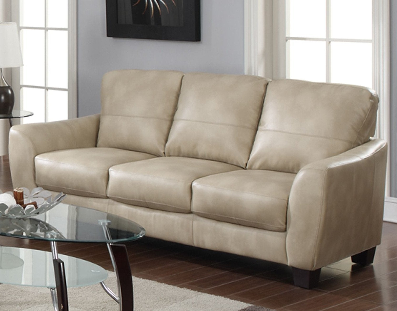 Chintaly Fremont-sfa-tpe Club Bonded Leather Sofa