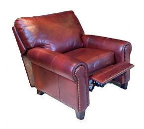 Element Home Furnishing Gar-rc-sien-1-nh7306 Garret Top Grain Leather Reclining Chair In Sienna