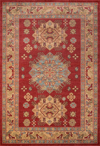 Momeni GHAZNGZ-03RED2030 Turkish Machine Made Collection Red Finish Rugs 2'X3'