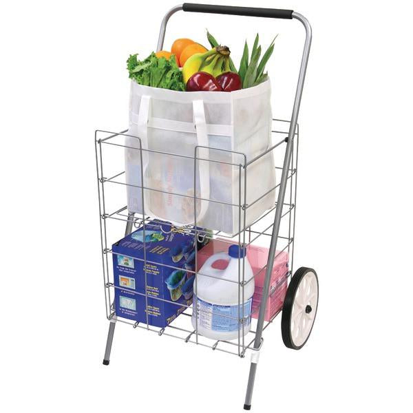 Helping Hand Fq3915d 2-wheel Folding Cart With Folding Shelf