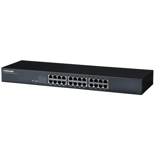 UPC 766623520416 product image for Intellinet Network Solutions 520416 Rack-Mount Ethernet Switch (24 port) | upcitemdb.com