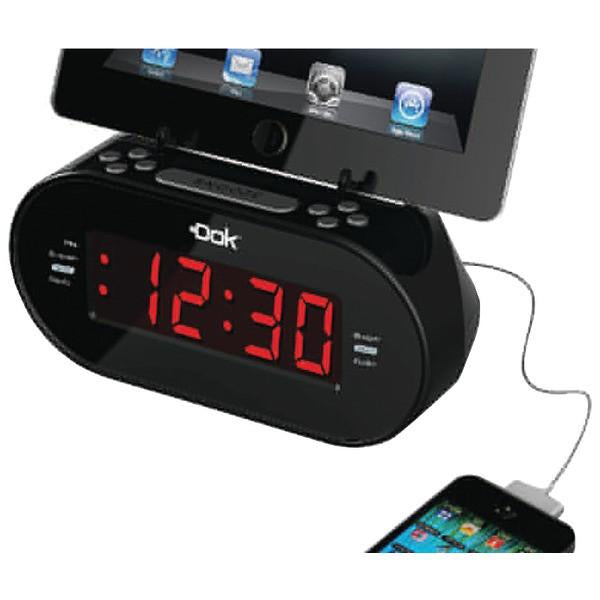 Dök Cr09 Universal Dual Charger With Alarm Clock & Cradle