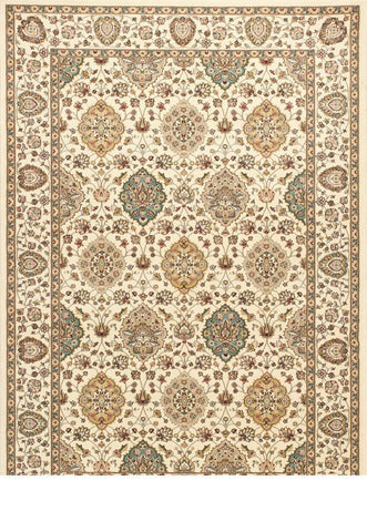 KAS Rugs Kingston 6404 Ivory Rania Machine-Made 100% Polypropelene 7'7