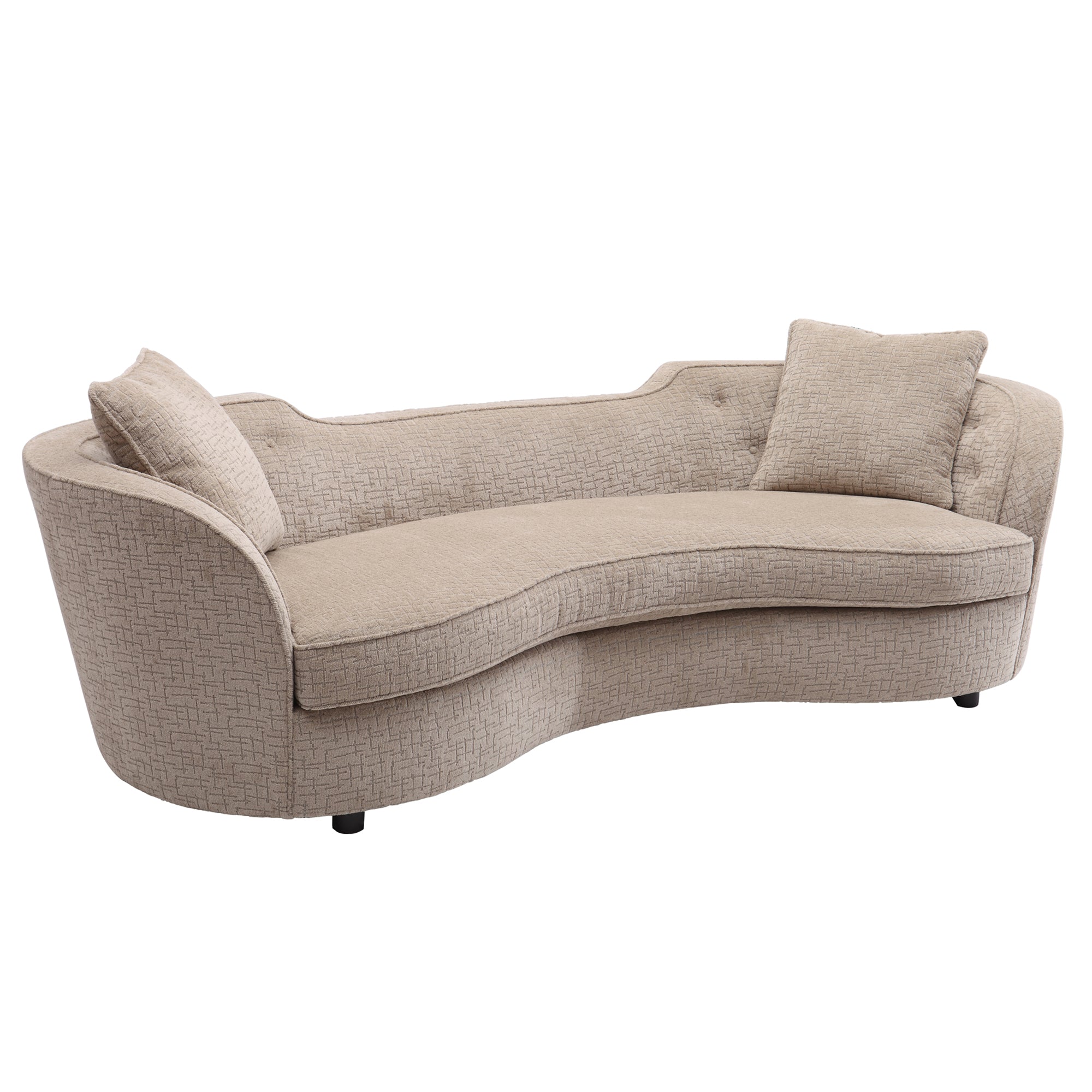 Armen Living Lcpa3sa Palisade Transitional Sofa In Sand Fabric With Brown Legs