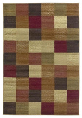 KAS Rugs Lifestyles 5426 Beige Squares Machine-Made 100% Heat-set Polypropelene 2'7