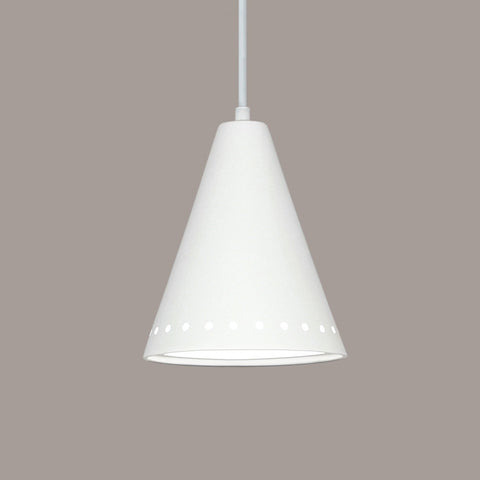 A19 P804-CFL13-WG-WCC Islands of Light Collection Greenlandia White Gloss Finish Pendant