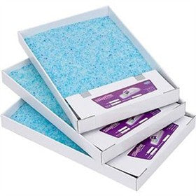 PetSafe ScoopFree Complete Replacement Blue Crystal Litter Tray  3-Pack Easy Cleanup with Disposable Tray Includes Leak Protection and Low Tracking Litter
