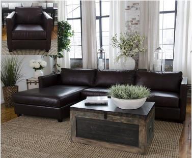 Element Home Furnishing Urb-2pc-rafl-lafc-sc-capp-1 Urban 2-piece Top Grain Leather Collection (right Arm Facing Loveseat, Left Arm Facing Chaise, Sta