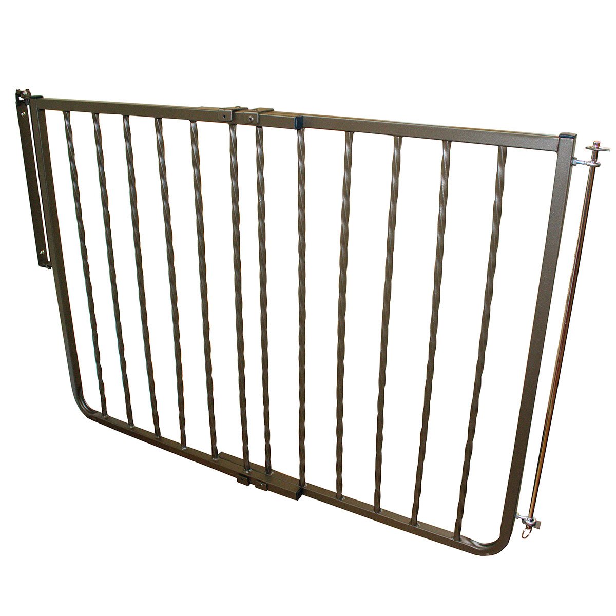 Cardinal Gates Wi30-bz Wrought Iron Decor Hardware Mounted Pet Gate