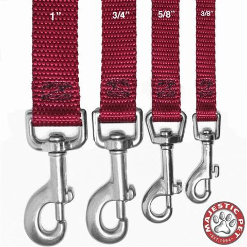 Majestic Pet Products 3/8in x 4ft Lead Burgundy By Majestic Pet Products