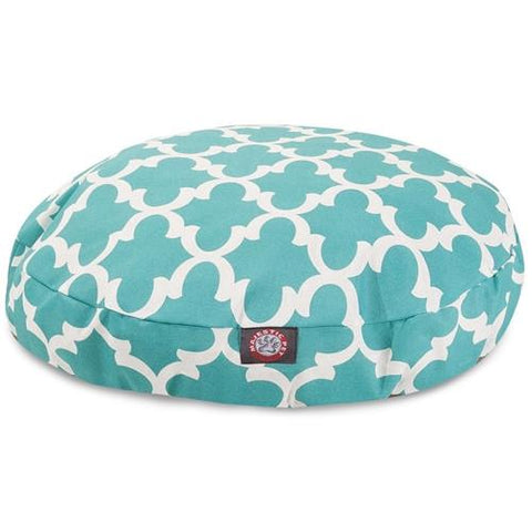 Majestic Pet Products Teal Trellis Small Round Pet Bed