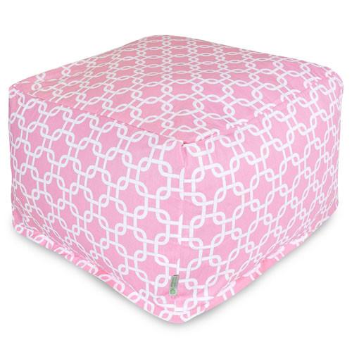 Majestic Home Goods 85907210201 Soft Pink Links Large Ottoman