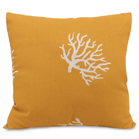 Majestic Home Goods 85907220807 Yellow Coral Large Pillow 20x20