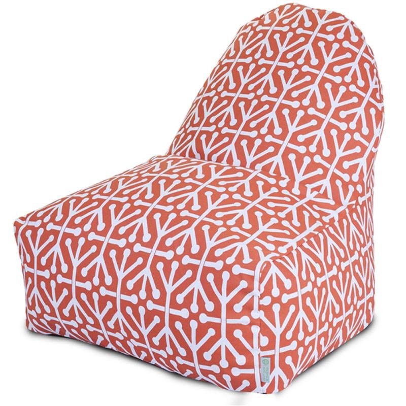 UPC 859072270855 product image for Majestic Home Goods 85907227085 Orange Aruba Kick-It Chair | upcitemdb.com