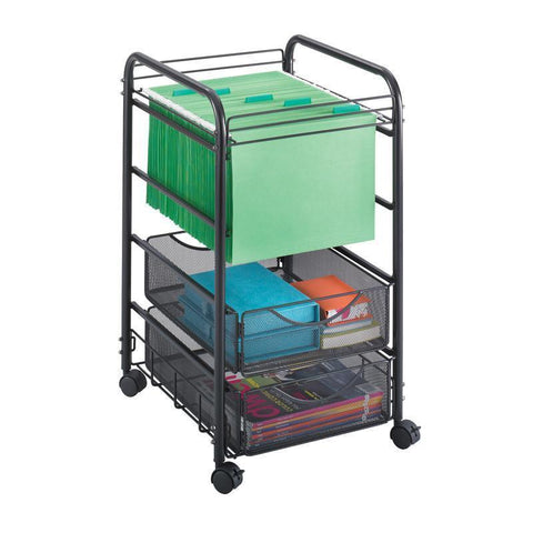 Safco 5215BL Onyx™ Mesh Open File with Drawers