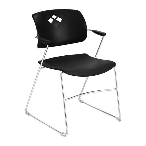 Safco 4286BL Veer™ Flex Frame Stacking Chair (Qty. 4)