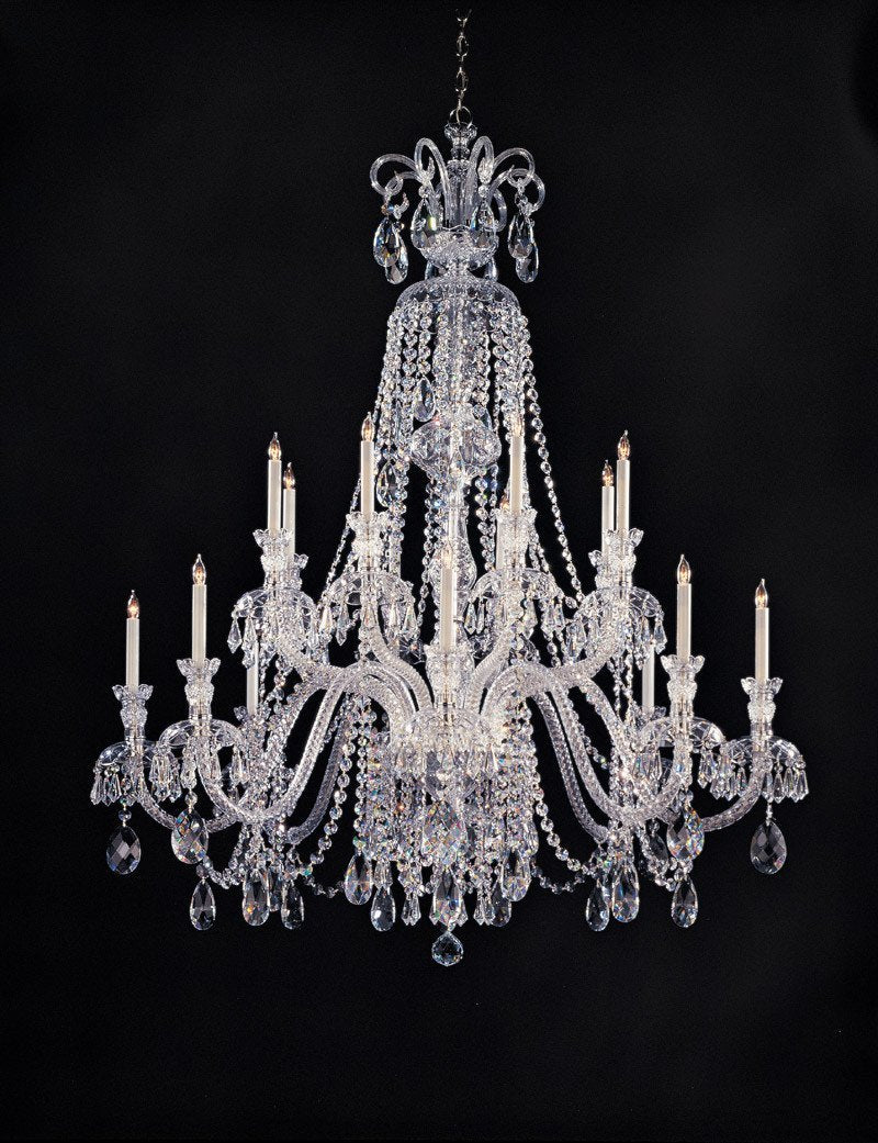 Crystorama 5028 CH CL MWP 8 Lights Clear Hand Cut Crystal Chandelier Polished Chrome