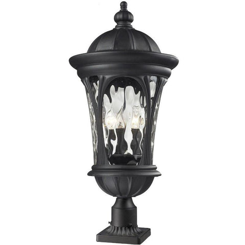 Z-Lite 543phb-bk-pm Doma Collection Outdoor Pier Mount