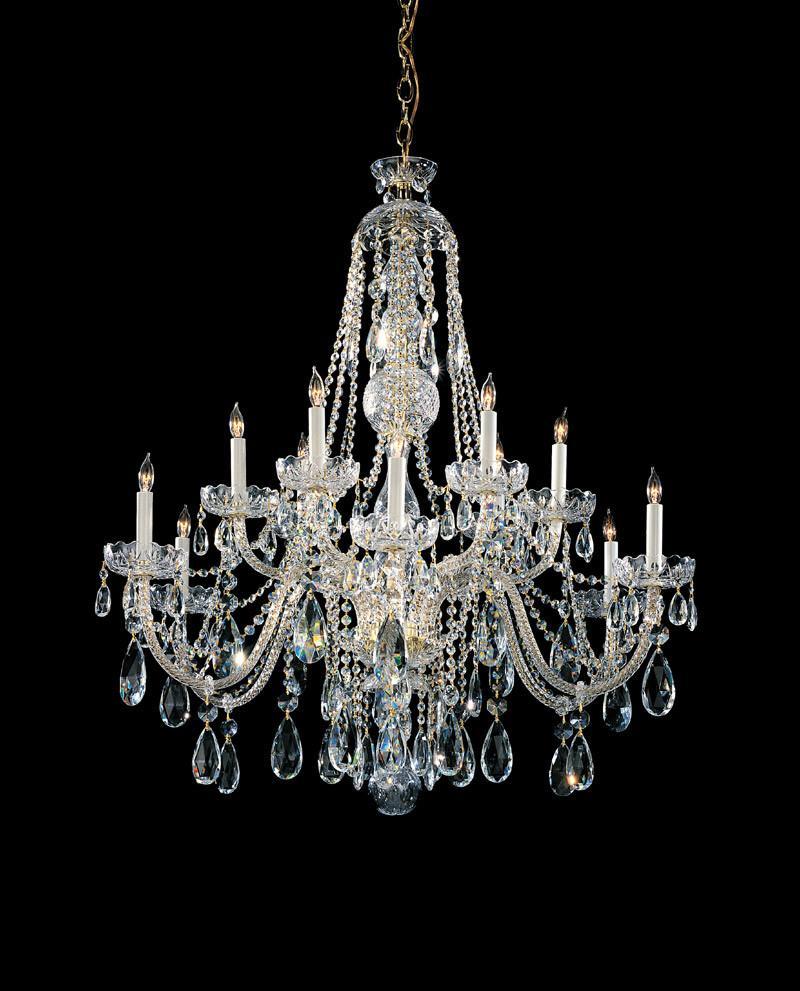 Crystorama Swarovski Spectra Crystal Chandelier 6 Lights Polished Brass 1112 PB CL SAQ