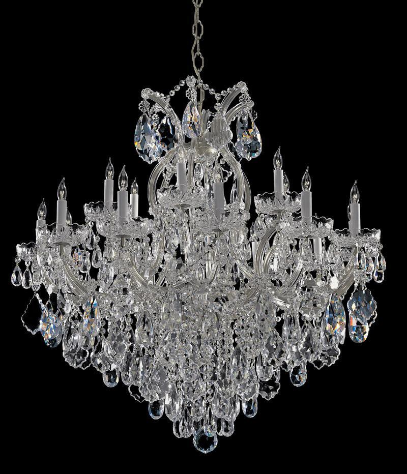 Crystorama Maria Theresa Chandelier Draped in Swarovski Elements Crystal 18 Lights Polished Chrome 4418 CH CL S