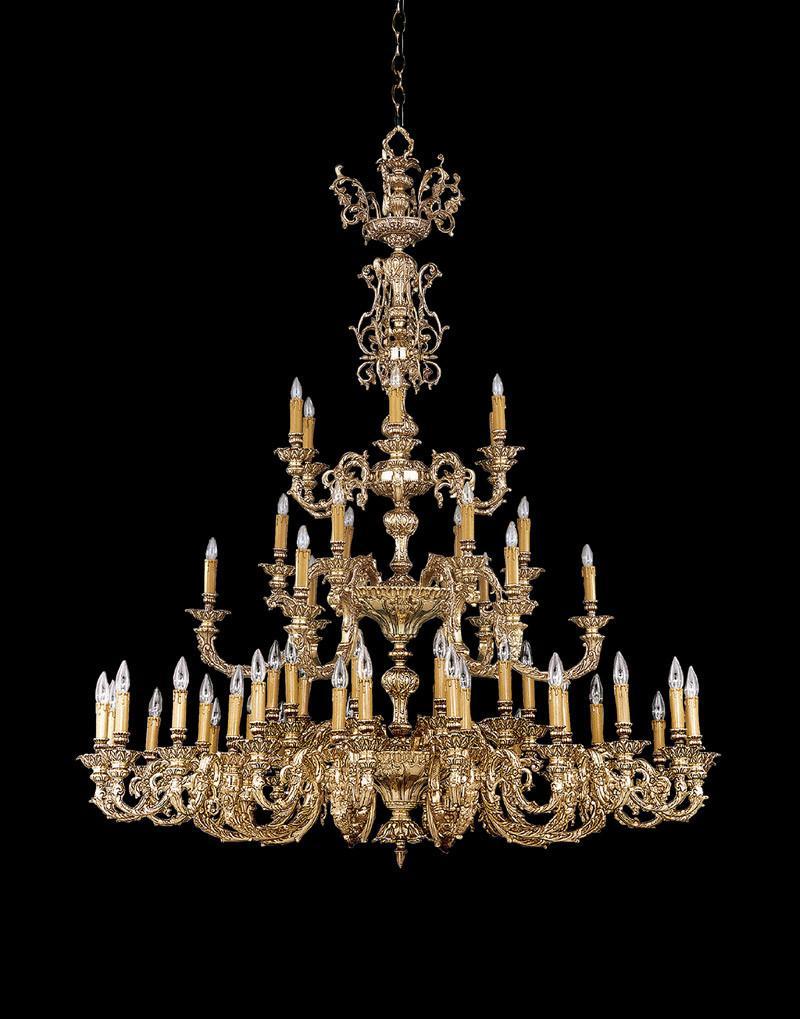 Crystorama Ornate Cast Brass Chandelier 20 Lights Olde Brass 2619 OB