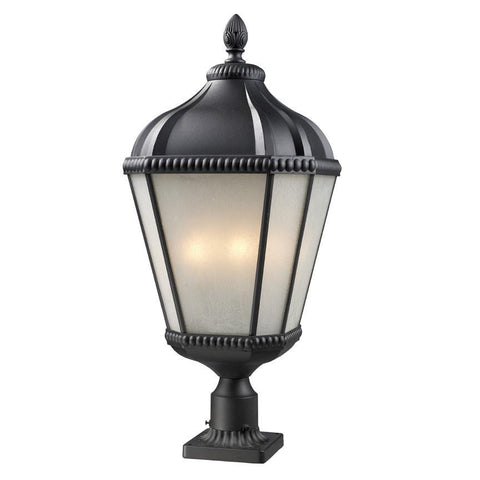 Z Lite Waverly Collection Black Finish Outdoor Post Light