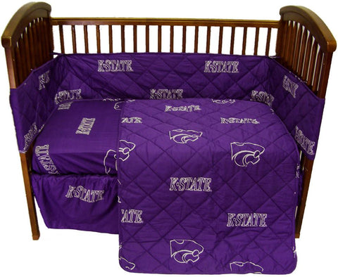 Kansas State 5 piece Baby Crib Set  - KSUCS by College Covers