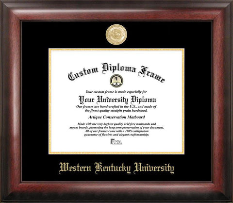 Western Kentucky UniversityGold Embossed Diploma Frame