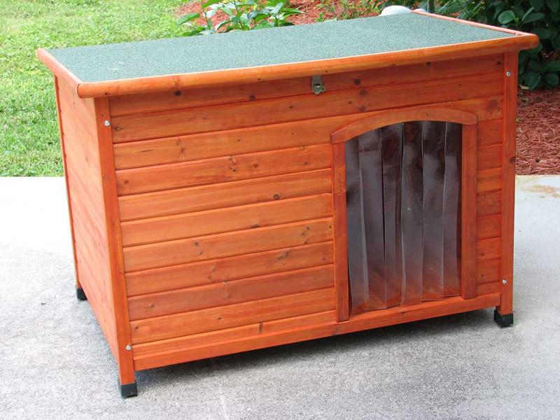 Crown Pet Slant Roof Cedar Dog House - Large Size