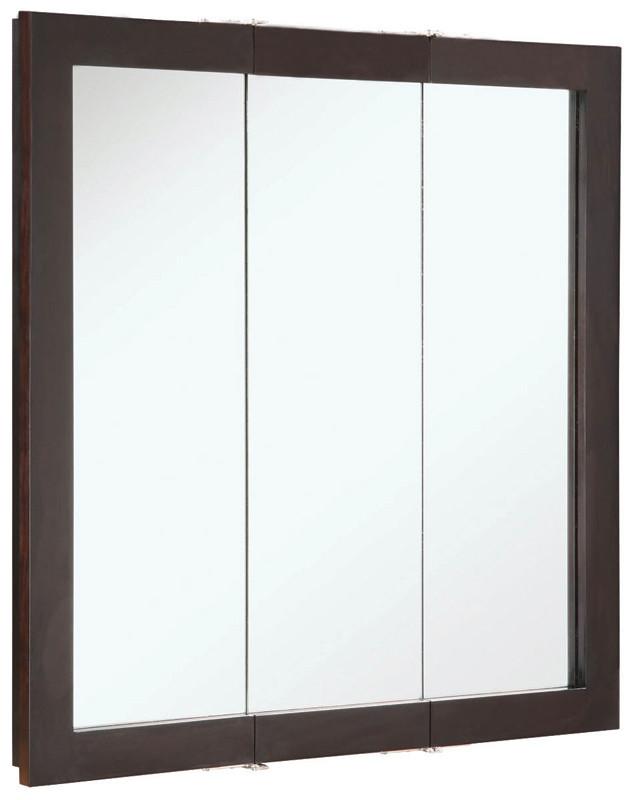 Design House 541342 Ventura 30x30 Medicine Cabinet Triple-view Espresso