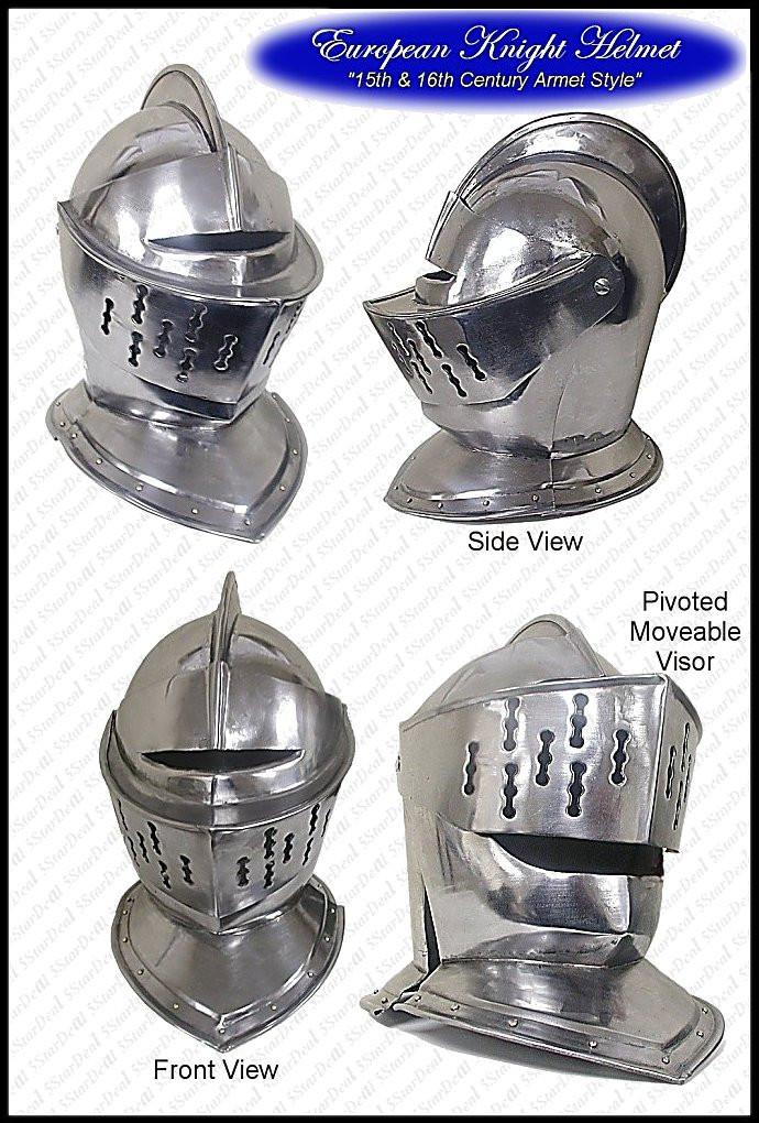 22 9900 Medieval KnightS Helmet Full Size Armor