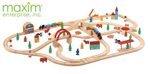 maxim wooden train set