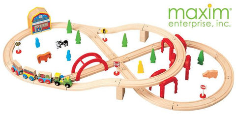 maxim enterprise wooden train set