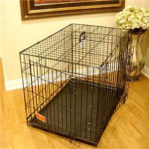 42" Majestic Pet Double Door Folding Dog Crate Cage - Large