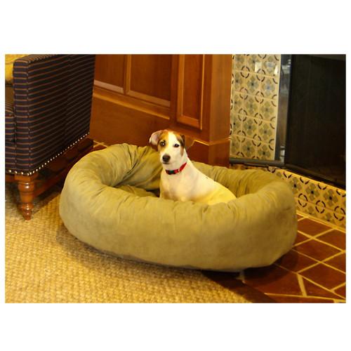 Majestic Pet 24" Bagel Dog Pet Bed Suede Sage
