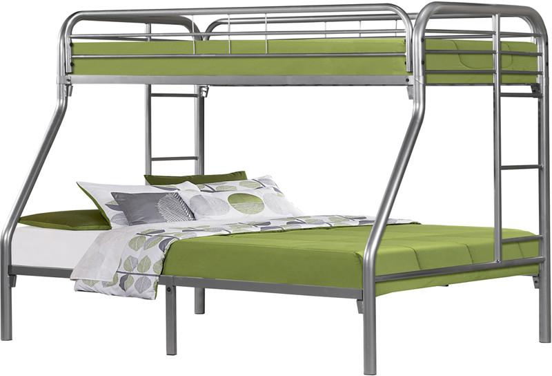 Monarch Specialties I 2231s Silver Metal Twin / Full Bunk Bed Only