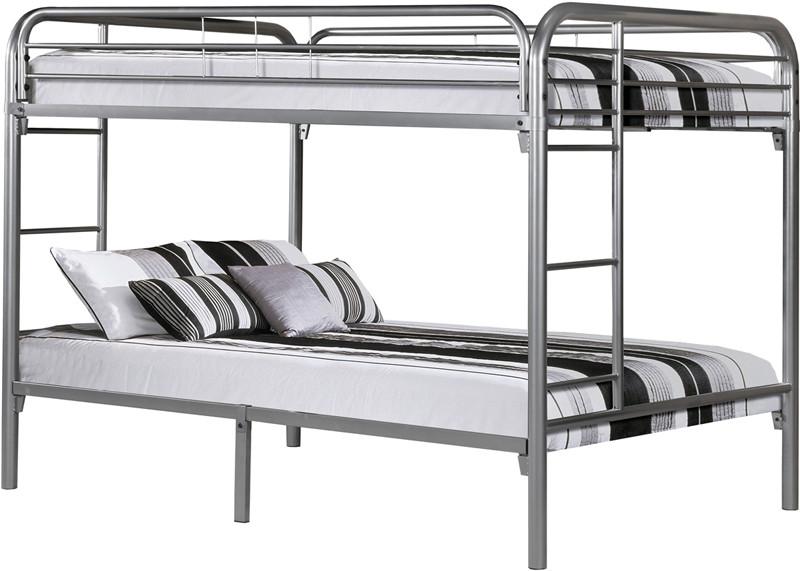 Monarch Specialties I 2233s Silver Metal Full / Full Bunk Bed Only