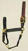 11 16 Nylon Adjustable Leather Headpole Halter Black Large 1DALSS LGBK