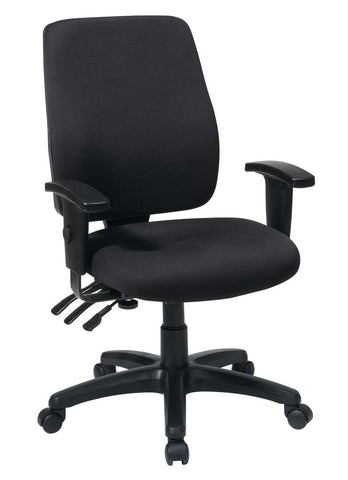 Office Star Work Smart 33347-30 High Back Dual Function Ergonomic Chair with Ratchet Back Height Adjustment with Arms with Custom Fabric Choice