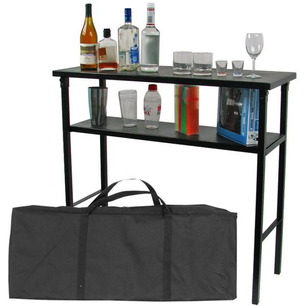 Deluxe Metal Portable Bar Table W/ Carrying Case