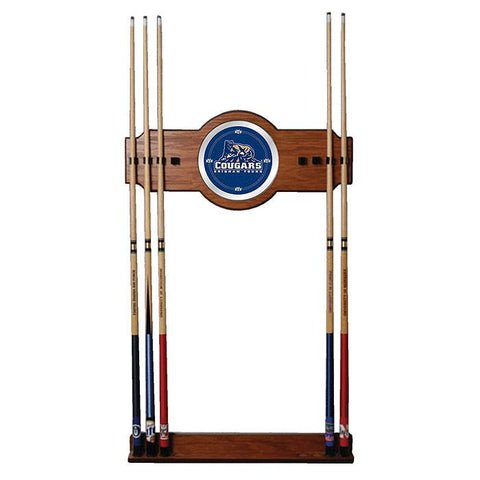 Trademark Commerce CLC6000-BYU BYU 2 Piece Wood and Mirror Wall Cue Rack