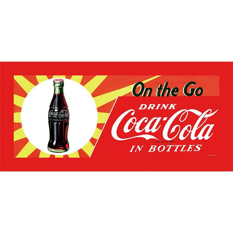 Trademark Commerce cokeD0078-C1230GG On the Go Coke Stretched Canvas  12x30 Inch